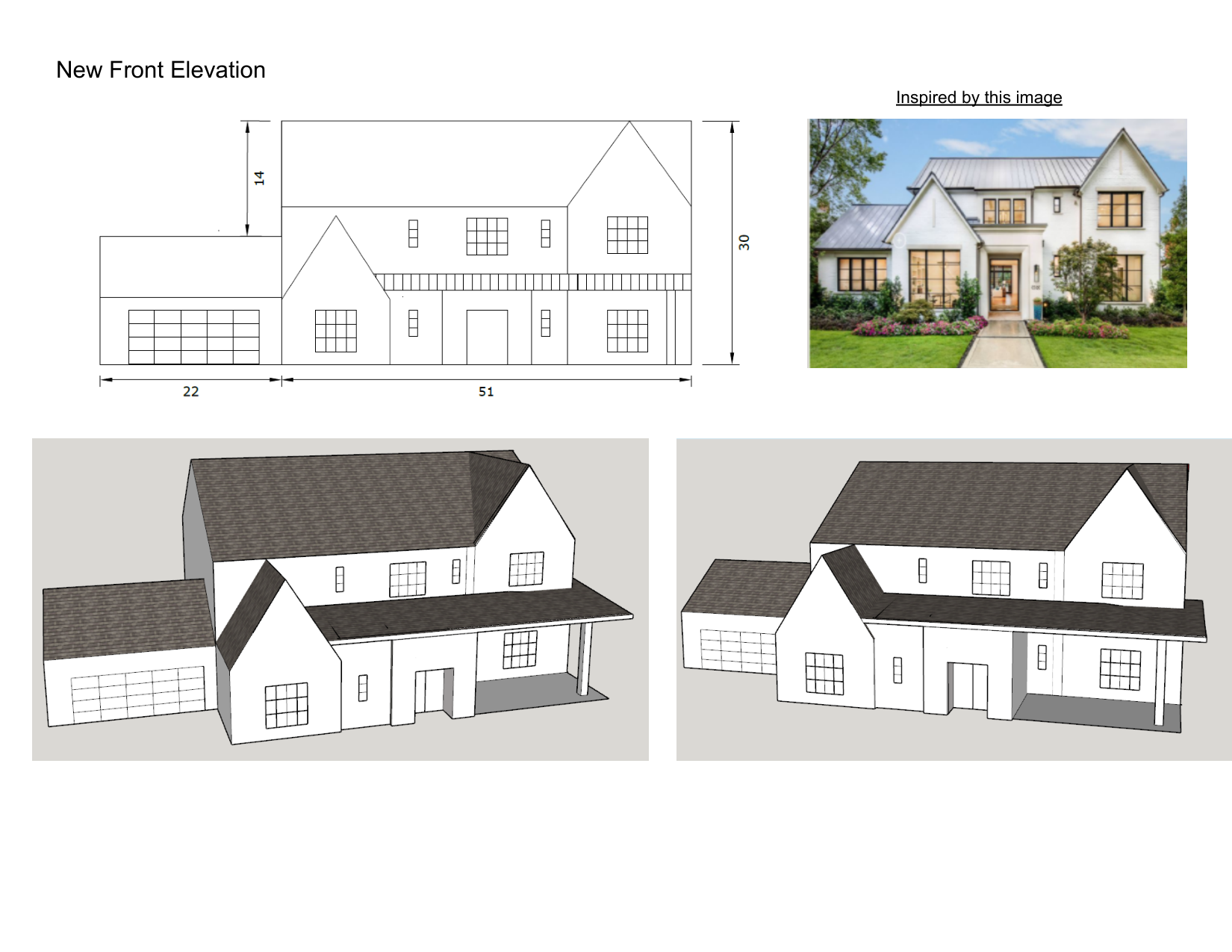 Sheet 2 - new front elevation