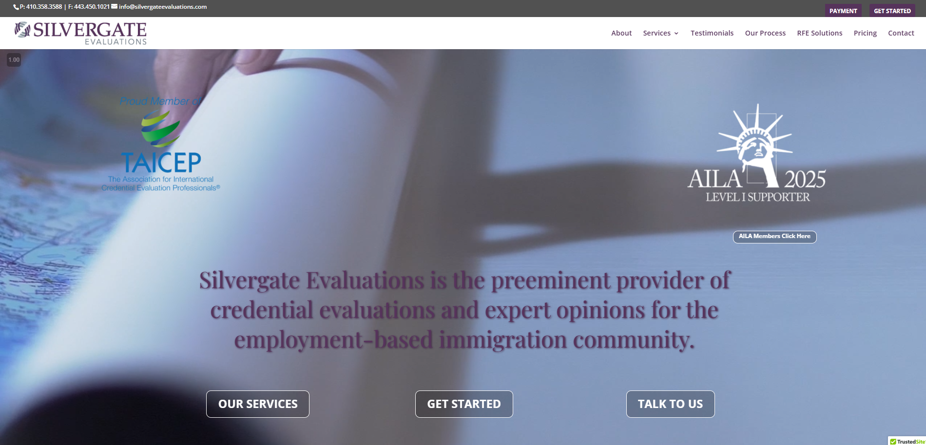 Silvergate Evaluations — home page